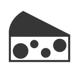 cheese piece isolated icon design