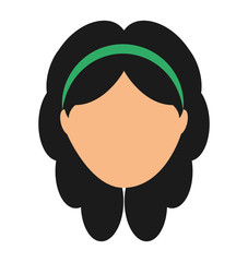 young woman isolated icon design