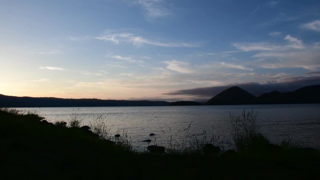 北海道 洞爺湖畔の夕暮れ / Toya lake hokkaido 4K