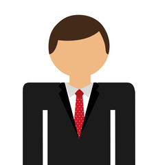 businessman standing  isolated icon design