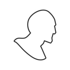 Avatar male concept represented by man head icon. Isolated and flat illustration.