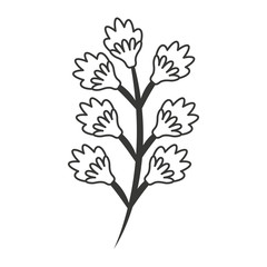 beautiful flower garden isolated icon design