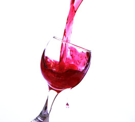 red wine in a crystal glass