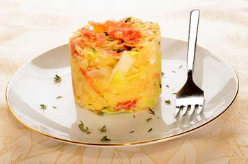 irish colcannon served on a plate