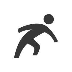 Pictogram male concept represented by man doing action icon. Isolated and flat illustration