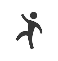 Pictogram male concept represented by man doing action icon. Isolated and flat illustration