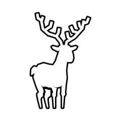 Animal concept represented by reindeer icon. Isolated and flat illustration