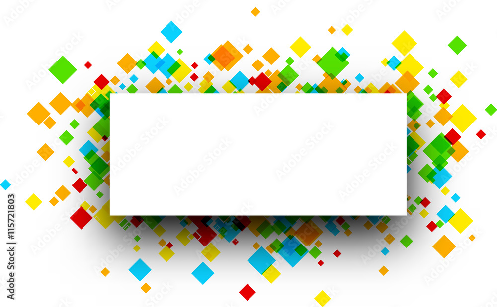 Poster background with colour rhombs.