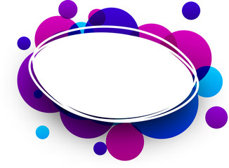 Blue and purple oval background.