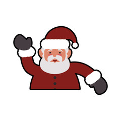 Merry Christmas concept represented by Santa cartoon icon. Isolated and flat illustration