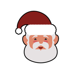 Merry Christmas concept represented by Santa cartoon icon. Isolated and flat illustration