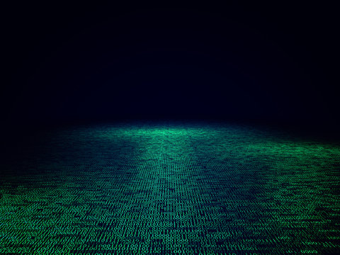 binary code 3d background