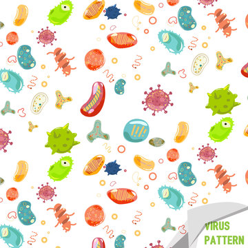 viruses and bacteria pattern