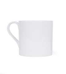 A plain coffee mug isolated on a white background