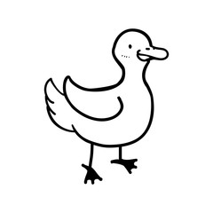 Animal concept represented by duck icon. Isolated and flat illustration