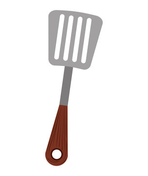 spatula with wooden handle clip art preview
