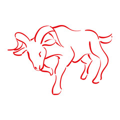 Wild animal concept represented by Goat icon. Isolated and sketch illustration