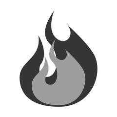 flame gray isolated icon design