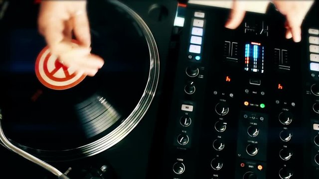 DJ Spinning, Mixing, and Scratching.