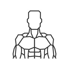 Healthy lifestyle and bodybuilder concept represented by Muscle man icon. Isolated and flat illustration