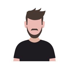 Avatar male concept represented by Man head icon. Isolated and flat illustration