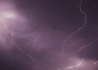 Lightning storm scene