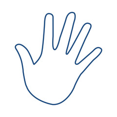 hand print isolated icon design