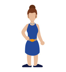 Avatar female concept represented by Woman icon. Isolated and flat illustration