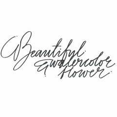 Beautiful watercolor flower