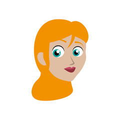 Avatar female concept represented by Woman head icon. Isolated and flat illustration