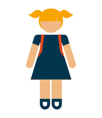 student girl avatar isolated icon design