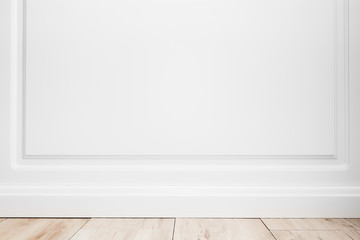 Abstract empty interior background, white wall