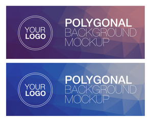 Horizontal polygonal banners