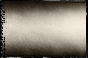 Horizontal sepia toned blank filmscan background