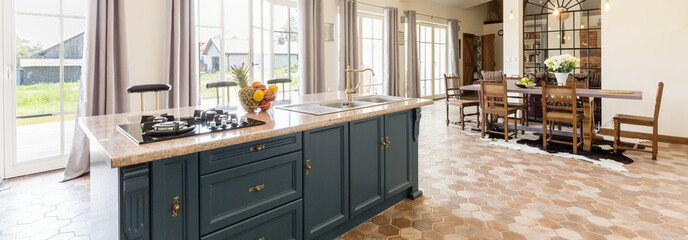 Dining room and kitchen combined idea