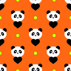 seamless pattern of panda