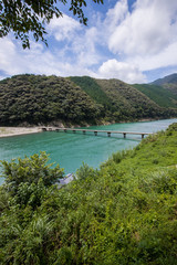 Naklejka premium 岩間沈下橋（高知県四万十川）