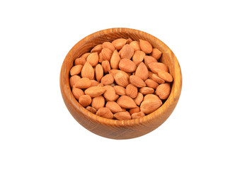 Dried apricot kernel in dish