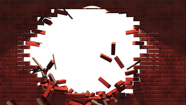 Muro de ladrillos cae