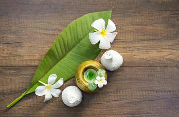 Spa massage compress balls, herbal ball with flower, Thailand