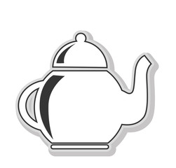 Jug for drinks black and white isolated flat icon, vector illustration.
