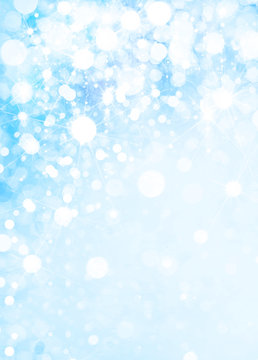 Blue Snowfall Background.