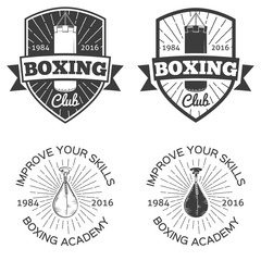 Obraz premium Boxing club/school logo badges and labels