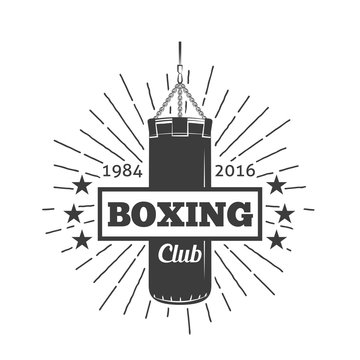 Boxing club and martial arts logo badge/label