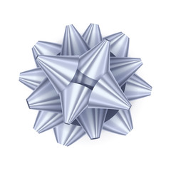 Gift bow realistic vector illustration.