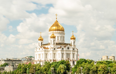 Fototapeta na wymiar Russian Orthodox Cathedral of Christ the Saviour