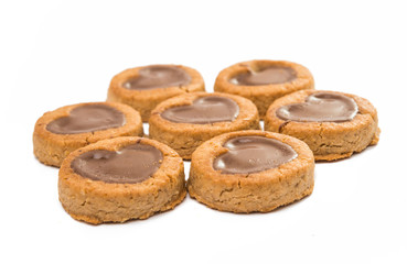 cookies with chocolate hearts