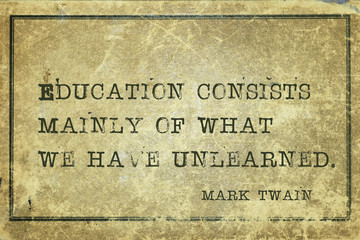 education unlearned MTwain