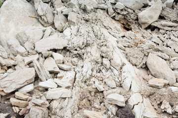 abstract white soil and rough rock stone grunge of cliffs texture