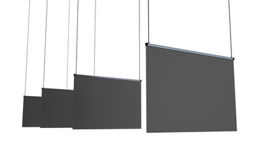 row of black horizontal hangers template